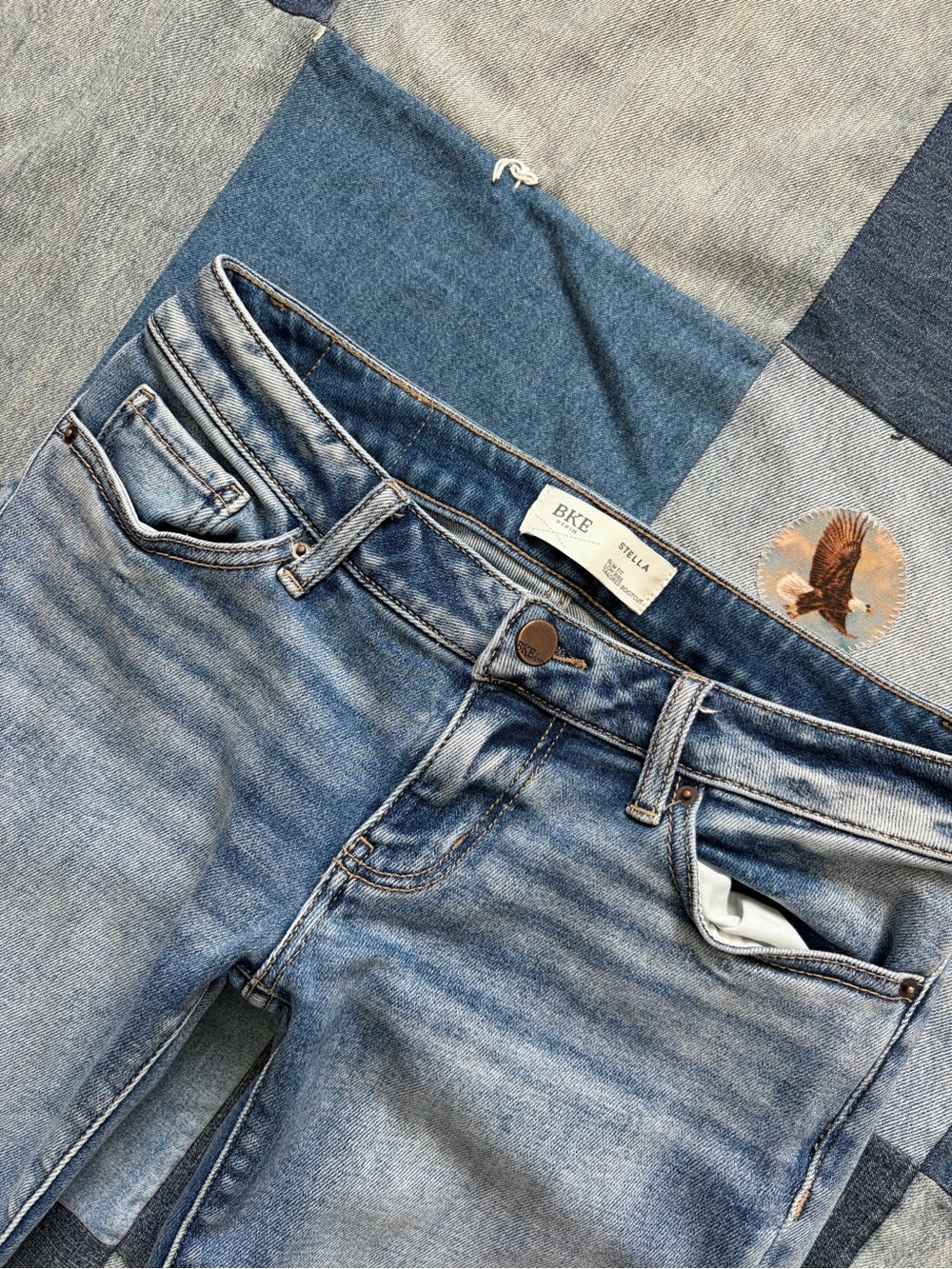 BKE Low Rise Bootcut Stella Jeans Faded Denim Slim Fit Tailored Bootcut 29x33 - Picture 5 of 10